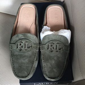 Ralph Lauren suede mule drivers